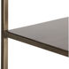 Eiffel Antique Brass Low Bookcase, Large
